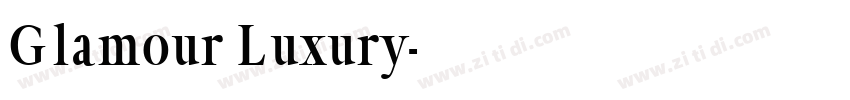 Glamour Luxury字体转换